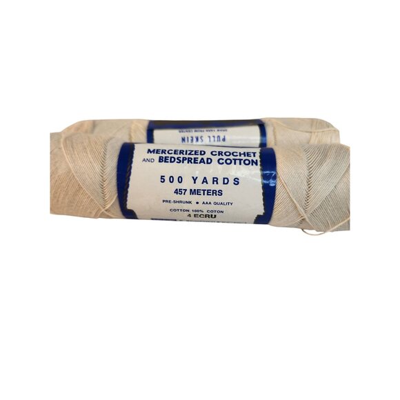 Lily 18th Century Mercerized Crochet Cotton ECRU 500 Yards 2-Pack USA Made - Picture 7 of 9